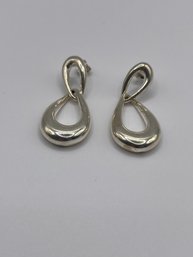 Vintage Sterling Loop Earrings 2.45g