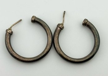 Heavy Sterling Hoop Earrings 5.31g