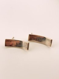 Mexico- Sterling Rectangle Plate Earrings 6.77g