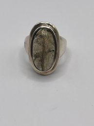 Large Oval  Moonstone Sterling Ring 13.24g.  Sz9