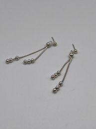 Sterling Dangle Chain Earrings 3.76g
