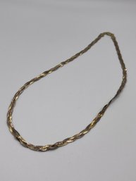 Italy -   Sterling Gold Toned Braided Chain 7.8g.   18 Long