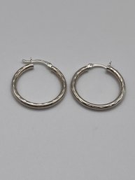 Sterling Hoop Earrings 2.89g