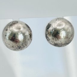 Sterling Silver Half Sphere Studs. 2.45 G.