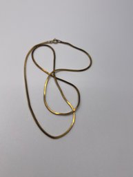18.  Sterling Gold Toned Box Chain 4.54g