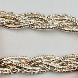 Sterling Silver 12 Inch Necklace Adjustable Class Braided Chain Design 15.6 G