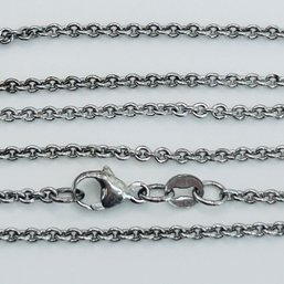 Avery Sterling Silver Thick Cable Chain Necklace. 4.39 G.