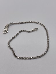 Italy, Sterling 8 Inch Rope Bracelet 2.84g