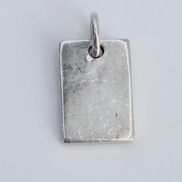 Sterling Silver Square Pendant. 2.47 G.