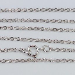 Sterling Silver Cable Chain Necklace. 1.95 G.