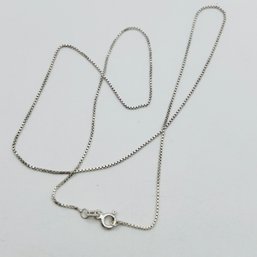 Italy, FAS Sterling Silver Box Chain Necklace 1.87 G