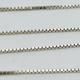 Italy, AGI Sterling Silver Box Chain Necklace, 2.31 G