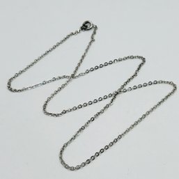 Sterling Silver Roll Low Cable Chain Necklace, 1.49 G