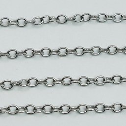 Sterling Silver Cable Chain Necklace, 2.84 G