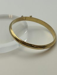 Gold Colored Sterling Silver Bangle Bracelet 9.37g