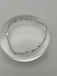 Italy Sterling Silver Twist Chain Delicate 1.66g