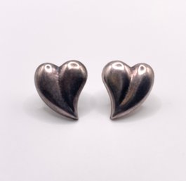 Sterling Silver Heart Earrings 1g