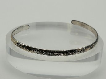Sterling Silver Cuff Bracelet. Engraved. 9.19g