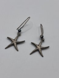 Sterling Starfish Dangle Earrings 3.2g