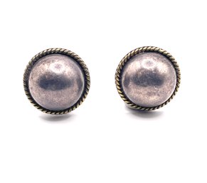 Sterling Pearl-like Taxco Clip-on Earrings 12.5g