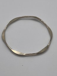 Sterling Vintage Wave Bangle Bracelet 10.68g