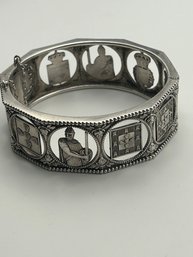 Medical Design Sterling Silver Cuff Bracelet 59.8g