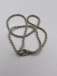 Sterling  Rope Chain 8.43g.   16long