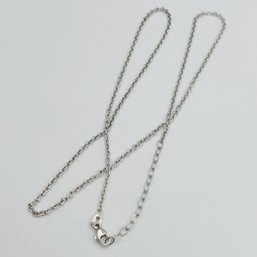 NC Sterling Silver Cable Chain Necklace Adjustable 4.2 G