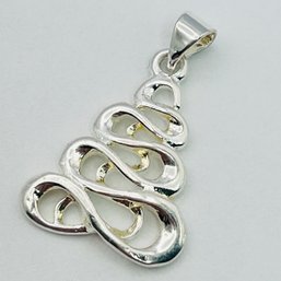 Sterling Silver Swirl Tree Pendant 1.79 G