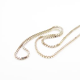 Sterling Box Chain Necklace 5.1g