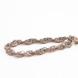 Sterling Loose Rope Chain Bracelet 13.6g