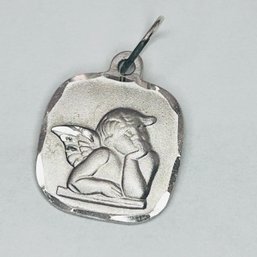 Sterling Silver Cherub Angel Pendant 1.96 G