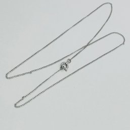 Sterling Silver Curb Chain Necklace, 1 G