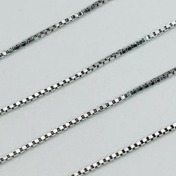 Sterling Silver Box Chain Necklace, 1.8 G