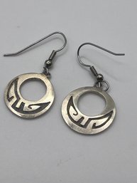 Sterling Metal Hoop Earrings 4.84g