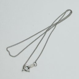 Sterling Silver Curb Chain Necklace, 1.06 G