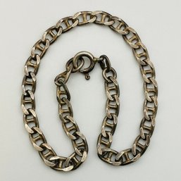 FGS, ITALY, Sterling Silver Mariner Link Chain Bracelet, 4.26 G