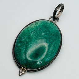 Jadeite, Sterling Silver, Gorgeous Pendant 9.61 G