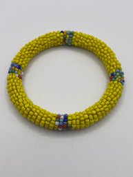 Multicolored Beaded Bangle Bracelet  22.08g