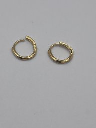 Small Gold Toned Sterling Hoop Earrings 1.39g