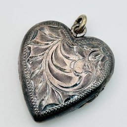 Sterling Silver Vintage Heart Locket 6.19 G