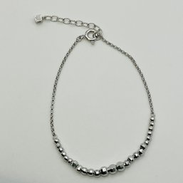 ELLE, Sterling Silver Ball Chain And Cable Chain Bracelet, 2.21 G