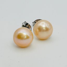 Cultured Freshwater Pearls Sterling Silver Studs 1.88 G