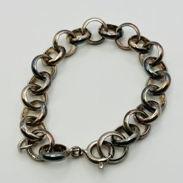 Sterling Silver Cable Chain Bracelet, 25.61 G