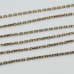 Sterling Silver Long Cable Chain Adjustable To All Lengths Bead Chain, 2.54 G