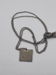 Sterling Necklace With Square Pendant 1.91g