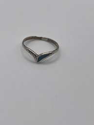 Sterling Ring With Blue Stone 1.25g   Sz. 6