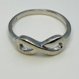 Sterling Silver Infinity Symbol Ring, Size 8, 1.95 G