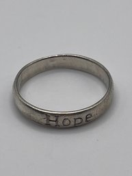 Sterling Hope Band Ring   2.38g   Sz. 9.5