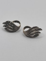 Sterling Birds-wing Earrings   4.0g